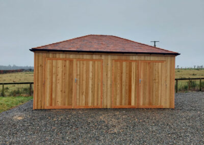 Twin garage